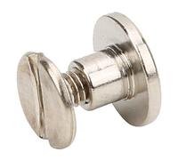 Fafeicy 50 Juegos de Tornillos de Remaches de Cabeza Plana de Latón Macizo de 6,5mm para Manualidades de Cuero Cuadernos Cinturones Sombreros Sujetadores de Encuadernación de Metal (cobre)