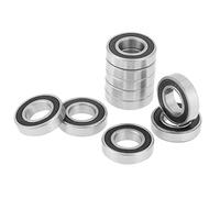 Fafeicy 6901 - Rojas de Bolas de Ranura de 2RS de Profundidad 12 X 6x6 Mm Sellado 10 Piezas para Maquinaria Rotación Suave Aplicaciones de Bricolaje Industrial de bajo Ruido