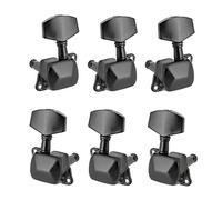 Fafeicy 6pcs Cadena de Guitarra Semi Cerrada Pecs 3L3R Guitar Machine Heads Tinters Pandillas para Electricidad o Acústica (BLACK)
