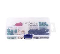 Fafeicy 71pcs Kit de Reparación de Aire Acondicionado Herramienta de Válvula de Válvula Key Dual Style Universal Recarge Manguera de Manguera con 10 Válvulas 50 Juntas para el de