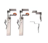 Fafeicy Abrazadera de Instalación Frontal de Cajón, Juego de 2 Abrazaderas de Fijación de Panel de Cajón Ajustable de Acero Inoxidable para Gabinete, Carpintería, Instalación Frontal de