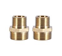 Fafeicy Accesorio de Tubería Macho Reductor de Boquilla Hexagonal de Latón de 3/4 a 1/2 Pulgada, Conector Resistente para Instalación de Grifos de Agua y tuberías. ((Engrosado) 2pc)