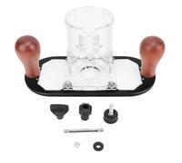 Fafeicy Accesorios de Fresado de Máquina de Recorte de la Base del Enrutador con Cubierta Transparente Negra para Carpintería de Carpintería