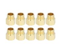 Fafeicy Accesorios de Tubería de Latón de 10 Piezas 1/2 pulg. Accesorios de Plomería de Extensión Masculina a Femenina para Conexiones de Tubería