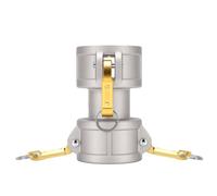 Fafeicy Acoplamiento de Manguera Tipo Leva, Aluminio, 2.5 Pulgadas | Hembra X Macho Rosca, Aluminio Latón Acero Inoxidable, Agua Aceite Fluido Hidráulico, Conexiones de Tanque de Riego
