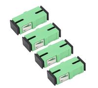 Fafeicy Adaptador de Fibra óptica de Conexión Física en ángulo SC, Paquete de 50 Acopladores de Fibra SC de Cerámica de Circonio para Sistemas ópticos con Baja Pérdida de Inserción 0,2 DB,