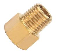 Fafeicy Adaptador de Instalación de Tuberías de Latón, 1/4 BSPT Macho a 1/2 NPT Hembra, Conexión Apretada, sin Deslizamiento, para Transmisión de Agua, Gas, Aceite, Roscas Transparentes, (Rosca