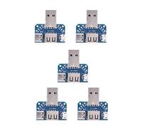 Fafeicy Adaptador USB Adaptadores USB de 5 Piezas, Placa Micro Tipo C Macho a Hembra de 4 Pines, Diseño Portátil y Liviano para Computadora, con Rendimiento Excelente, Aplicación Adecuada