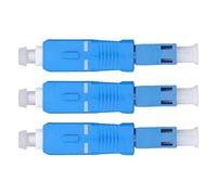 Fafeicy Adaptadores de Fibra óptica 3 Unidades, Acoplador SC Macho a LC | Manguito de Metal Cerámico, Longitud de Onda de 1200-1600 Nm, Baja Pérdida de Inserción, para Redes de Fibra y