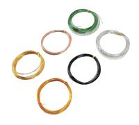 Fafeicy Alambre Plano de Aluminio Versátil para Artesanía, 6 Rollos 32.8 Pies Doblando 0.5 Mm de Espesor, Ideal para la Producción de Joyas y Escultura