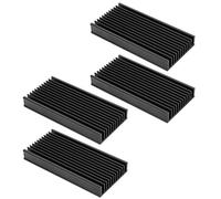 Fafeicy Aleta de Enfriamiento de Chip de Disipador de Calor de Aluminio de Disipación de Calor Rápida, Fácil de Transportar, Disipador de Compacto de 4 Piezas para Chip de Placa de Circuito Negro,