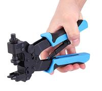 Fafeicy Alicates para Engarzar, Alicates para Conectores F BNC Ajustables de Acero para Herramientas, Cómodo Antideslizante, Ideal para Profesionales de Cables Coaxiales y Entusiastas del Bricolaje