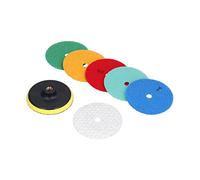 Fafeicy Almohadillas de Pulido de Grano de Diamante, Polvo de Diamante Seco con Resina, 4 Pulgadas para Pulido Rápido de Mármol y Hormigón, 6 uds.