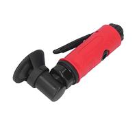 Fafeicy Amoladora Angular Neumática de 2 Pulgadas, Herramienta Amoladora Accionada por Aire de 90 Grados de Grado Industrial con Cuerpo de Aleación de Zinc, Agarre Protector Rojo para