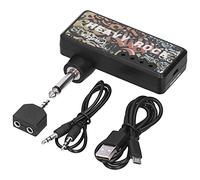 Fafeicy Amplificador de Auriculares para bajo y Guitarra Eléctrica, Adaptador de Cable de Audio, Amplificador Portátil de Bolsillo para Guitarra y bajo, Recargable por USB