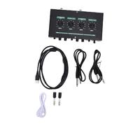 Fafeicy Amplificador de Interfaz de Sonido de Micrófono de 2 Canales, Diseño Compacto Recargable con Potencia Fantasma de 48 V y Reverberación, para Micrófonos e Instrumentos de