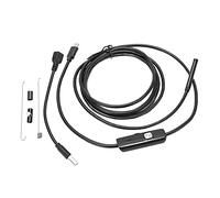 Fafeicy AN97-5.5 Cámara Endoscópica Serpiente de Inspección Impermeable para Teléfonos Inteligentes Boroscopio Pantalla HD IP67, Industrial Ultra Delgado 5V DC Luz LED Ajustable Tubo Mecánico (2M)