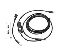 Fafeicy AN97-5.5 Cámara Endoscópica Serpiente de Inspección Impermeable para Teléfonos Inteligentes Boroscopio Pantalla HD IP67, Industrial Ultra Delgado 5V DC Luz LED Ajustable Tubo Mecánico (1M)