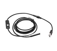 Fafeicy AN97-5.5 Cámara Endoscópica Serpiente de Inspección Impermeable para Teléfonos Inteligentes Boroscopio Pantalla HD IP67, Industrial Ultra Delgado 5V DC Luz LED Ajustable Tubo Mecánico (5M)