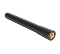 Fafeicy Antena de Coche Corta Radio Am FM Aérea Aluminio con Recubrimiento de Plástico Negro 14 X 96 Mm 3 Tornillos Reemplazo Universal para Autos con Soporte de Antena en Espiral