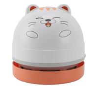 Fafeicy Aspiradora de Escritorio con Cepillo de Limpieza de Boquilla de Vacío Mini Mesa de Polvo Vacunador de Vacunas con Batería con Alto Contenido de Succión Baja Ruido (Gato)