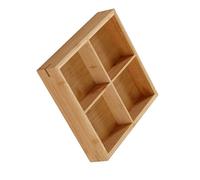 Fafeicy Bandeja de Madera Dividida con 12 Compartimentos, Plato de Madera Maciza para Olla Caliente y Restaurante de Sushi, Acabado Liso y Cómodo (de 2)