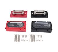 Fafeicy Barra de Bus Marina de 2 Piezas, Barra de Bus para Barcos, Barra de Bus para Yates, 12 Pernos M8, Bloque de Distribución de EnergíA de 48 V 150 A con Base de PC Retardante de