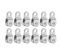 Fafeicy Bloque de Polea de Cable de 12 Piezas, Rueda de Polea única de 2,6 Pulgadas con Rodamiento para Cuerda de 6 Mm