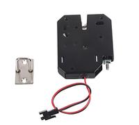Fafeicy Bloqueo del Gabinete de Control Eléctrico 2A DC 12V de Pestillo de Acero Negro para Cajones