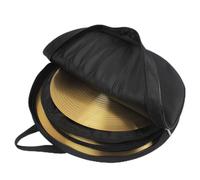 Fafeicy Bolsa para Platillos Negra de 21 Pulgadas con Divisor Extraíble y Correa para el Hombro para Bateristas y Músicos, Almacenamiento Conveniente para Baquetas Platillos