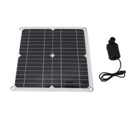 Fafeicy Bomba de Agua Solar, Kit de Panel Solar de 50W con Caja de Batería y Controlador de Tiempo para Estanque, Jardín, Piscina, Fuente, Flujo de 800L/H, Elevación de 5M