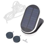 Fafeicy Bomba de Aire Solar para Acuarios, Oxigenador de 3 Niveles con Aireación de Emergencia, Carga USB, 1L/min de Flujo de Aire, 15 Horas de Autonomía