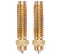 Fafeicy Boquilla de Impresora 3D Bimetal Alto Flujo de 0.4 Mm para Carbono Impresora 3D Latón Acero Endurecido M6x25 Mm 2pcs