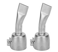 Fafeicy Boquilla de Soldadura para Pistola de Aire Caliente, Boquilla Plana de Acero Inoxidable de 20 Mm con Diámetro Interior de 32 Mm para Soldadura de Láminas de Plástico PVC PP, Paquete de 2 para