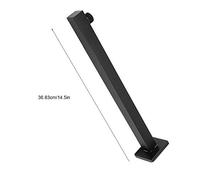 Fafeicy Brazo de Ducha, Extensión de Ducha Negra de 14,5 Pulgadas, Brazo Recto Cuadrado de Latón Montado en la Pared para Cabezales de Ducha Fijos, Brazos de Ducha y Barras Deslizantes