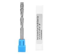 Fafeicy Broca Enrutadora de Corte Al Ras con Vástago de 1/4, Longitud de Corte de 1-/8, Fresa en Espiral de Descendente, Longitud Total de 3 Pulgadas con Rodamientos de Bol