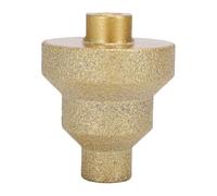 Fafeicy Broca Escalonada de Diamante, Escariador Cónico de Esmeril de Acero de Aleación con Rosca M10 para Baldosas de Mármol, Granito, Hormigón, Diámetro de Perforación de 20 Mm, 35 Mm