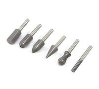 Fafeicy Brocas para Limas de Perforación, Juego de Fresas HSS para Amoladora Eléctrica, 6 Piezas, Vástago de 6 Mm, Perfecto para Metal, Madera y Plástico