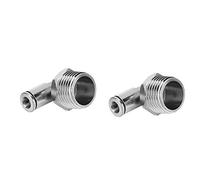 Fafeicy BSPP Manguera de Aire Conexión Rápida Conector Rápido Neumático Codo de 6 Mm Codo de 90 Grados Accesorio de Rosca Macho Todo Cobre Niquelado para Manguera de Nailon PU (69.00)