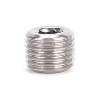 Fafeicy Cabeza de Tapón Hexagonal de Rosca Macho, Kit de Tapón de Tubería de 10 Piezas de Acero Inoxidable 304 BSPP, Fácil Instalación con Hexágono Interior, Diseño Liviano para Mayor Resistencia a