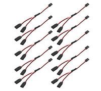 Fafeicy Cable de Cable de Extensión de Servo 3 Pin 3 Pin de la Placa del Conector de Alambre Macho Control Remoto Tipo Y para Robots a Gran Escala (Par de 150 mm en Forma de Y Pareja Femenina Doble)