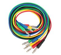 Fafeicy Cable de Prueba Banana de 5 Piezas, 4 Mm, Macho a Macho, para Multímetro Digital, Moldeado por inyección.