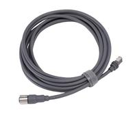 Fafeicy Cable Satelital Rectangular, 5m 16.4ft Reemplazo de Cobre de Caucho IP68 23AWG a Prueba de Agua, con Kit de Terminación de Campo, para Antenas Parabólicas Performance Gen 3