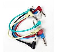 Fafeicy Cables de Conexión para Guitarra, Conectores de ángulo Recto de Alta Sensibilidad para Tablero de Pedales de Efectos, 6 Cables Auxiliares Suaves de 21 Cm para Uso en Guitarra y Amplificador