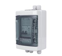 Fafeicy Caja Combinadora Fotovoltaica, Piezas de Repuesto de Caja Combinadora Solar Impermeable IP65 con Disyuntor de 40 A 1000 V, Cubierta Transparente para Disyuntor, Adecuada para Rejilla de