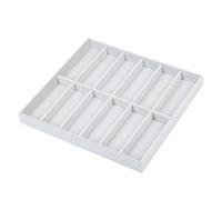 Fafeicy Caja de Almacenamiento de Gafas de Sol de 12 Rejillas, Tablero de Madera con Pelusa, Bandeja de Exhibición para Gafas, 38x36x3,7 Cm, para Mujeres y Hombres, Organizador de Joyas para,