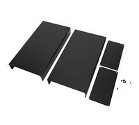 Fafeicy Caja de Aluminio, Caja de Conexiones Eléctricas para Placa de Circuito GPRS, Negra de 80x160x300mm con Disipación de Calor, Soportes de Perfil Delantero y Trasero Incluidos