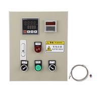 Fafeicy Caja de Control del Termostato del Controlador de Temperatura PID, Pantalla Digital Controlador PID 220V 7.5kW 0-400 ℃ con relé de Estado Sólido SSR