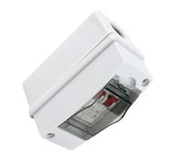 Fafeicy Caja de Distribución para Exteriores, Carcasa de Plástico IP65 con Características a Prueba de Lluvia, Protección de Circuito Confiable para Uso Residencial y Comercial (C20+C20)