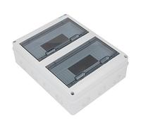 Fafeicy Caja de Disyuntores de Cubierta Transparente, Material ABS, Distribución de 24 Vías con Protección IP65 para Uso Doméstico e Industrial